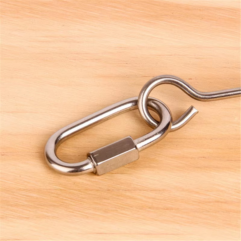 Stainless Steel Bird Toy Skewer – Hanging Fruit & Veggie Holder for Parrots, Parakeets & Small Pets”