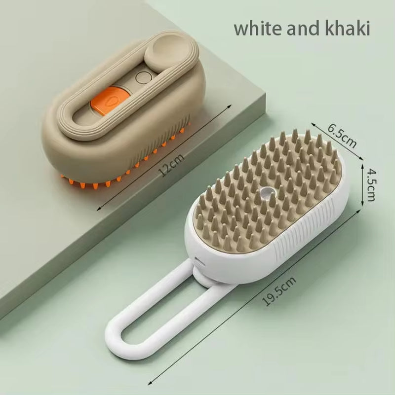 Groom & Glow™ Pet Spray Comb – Electric De-Shedding & Massage Brush for Cats & Dogs | One-Touch Mist, Hair Removal & Anti-Static Care