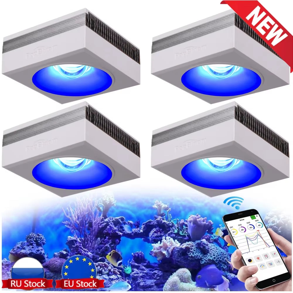 RL90 100W WiFi LED Aquarium Light – Full Spectrum Reef Lighting for SPS/LPS Corals & Saltwater Marine Fish Tanks