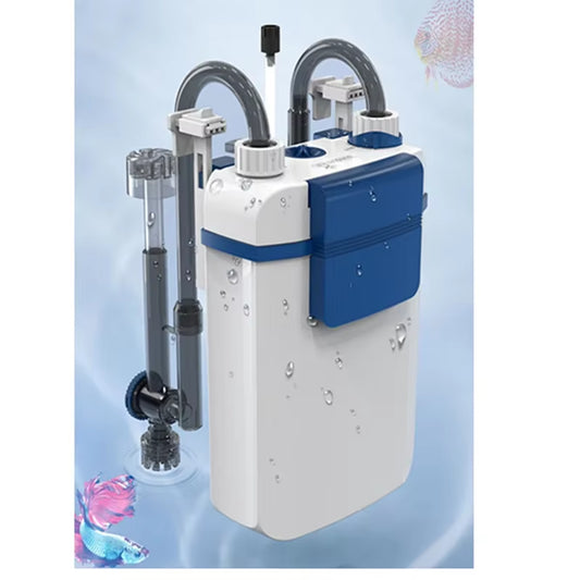 SUNSUN YBF-500 Wall-Mounted Aquarium Filter – 3-in-1 Water Purification, Oxygen Pump & Waste Removal System for Freshwater Fish Tanks