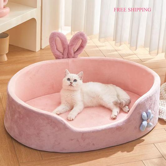 Ultra-Soft Washable Pet Bed – Cozy All-Season Sleeping Mat for Cats & Small Dogs | Detachable & Easy to Clean