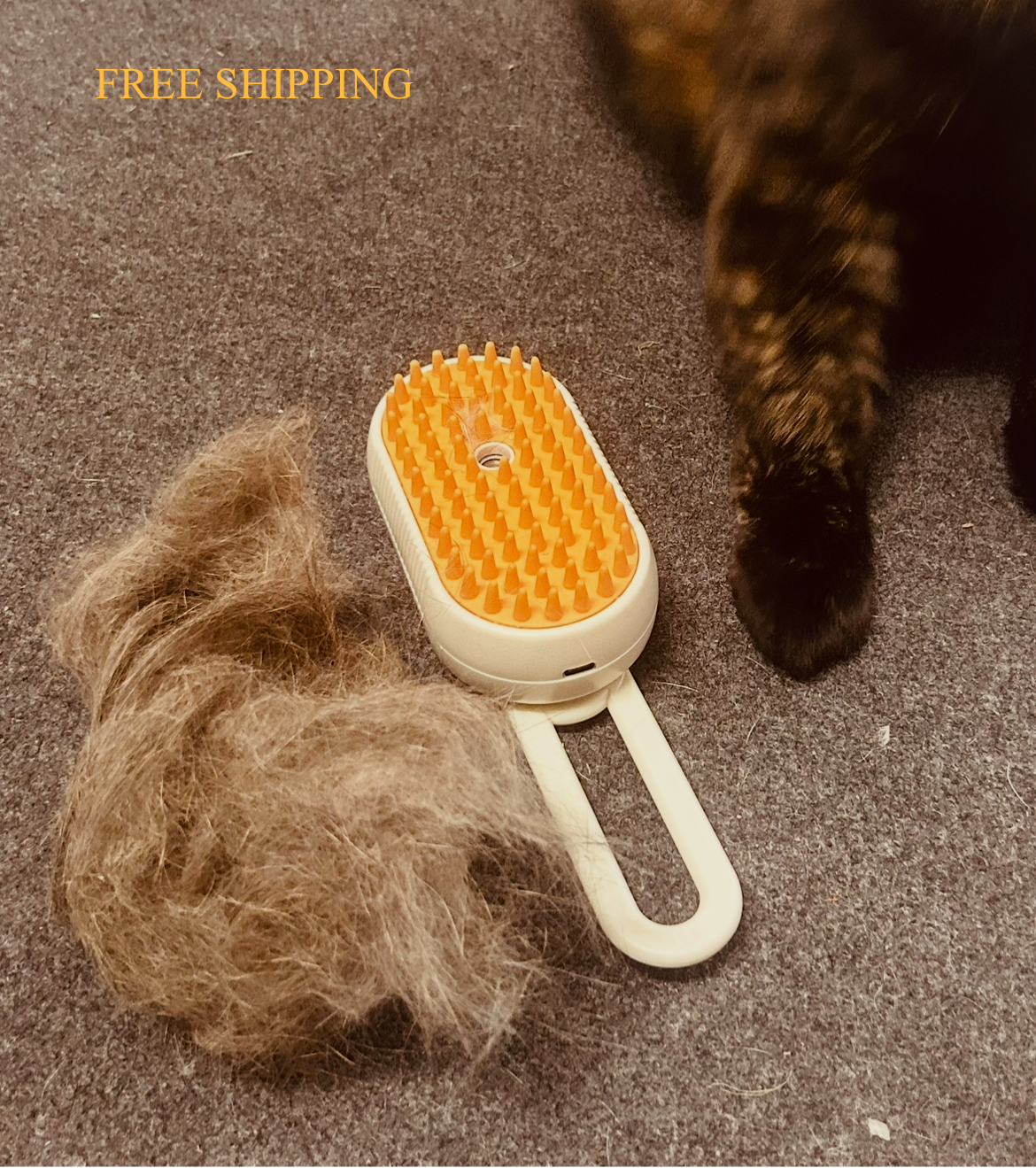 Groom & Glow™ Pet Spray Comb – Electric De-Shedding & Massage Brush for Cats & Dogs | One-Touch Mist, Hair Removal & Anti-Static Care