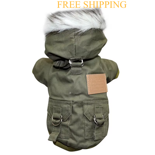 Cozy Winter Dog Jacket – Warm Hooded Coat for Small & Medium Dogs | Pet Winter Clothes & Puppy Hoodie