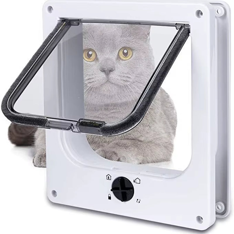 Cat Flap Door Durable Indoor/Outdoor Pet Door for Cats & Small Dogs Weatherproof Easy Install