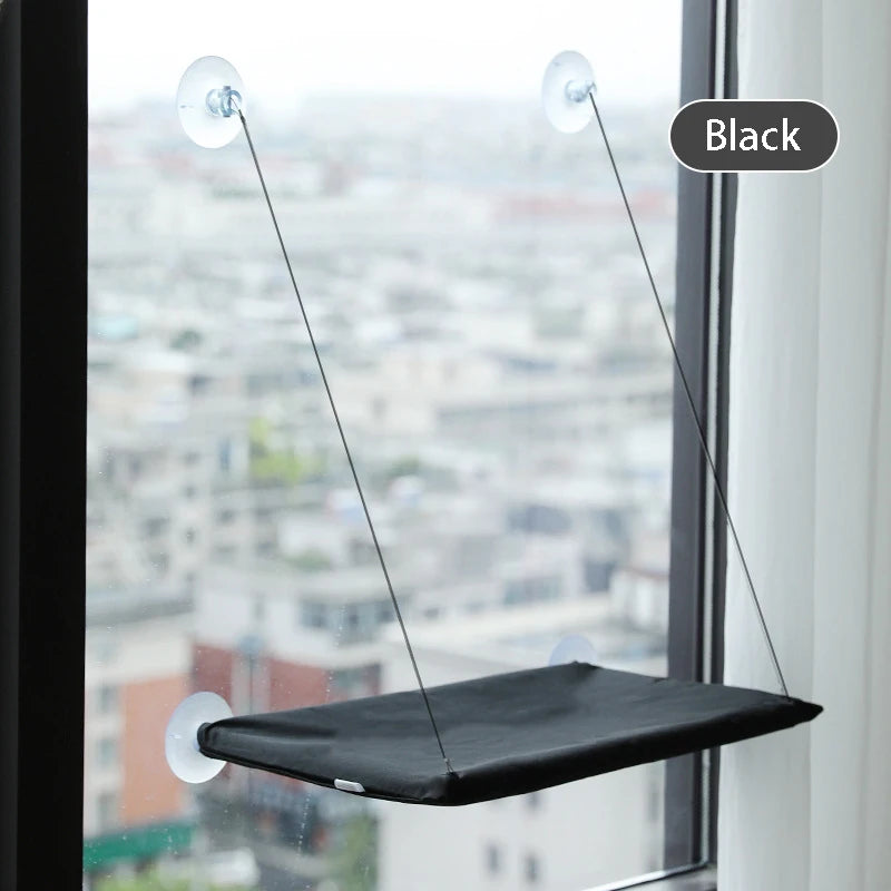 20KG Window Mounted Cat Hammock – Hanging Cat Bed & Climbing Seat for Sunbathing | Space-Saving Perch for Kittens & Small Pets
