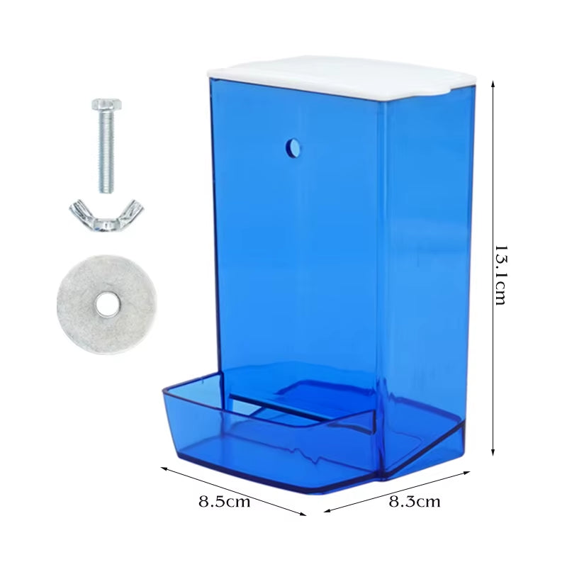 Automatic No-Spill Bird Feeder – Hanging Food Dispenser for Parrots, Budgies, Quails, Cockatiels & Conures