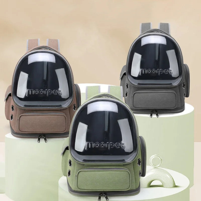 Transparent Cat Carrier Backpack – Breathable Travel Bag for Cats & Small Dogs | Outdoor Pet Carrier with Ventilation