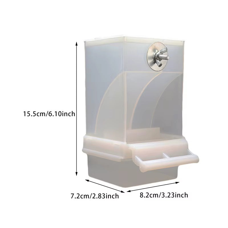 Acrylic No Mess Bird Feeders Automatic Parrot Feeder Drinker Food Container for Perch Budgerigar Parakeets Bird Cage Accessories