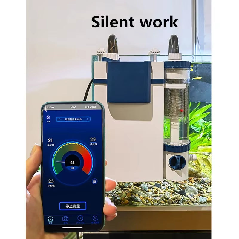 SUNSUN YBF-500 Wall-Mounted Aquarium Filter – 3-in-1 Water Purification, Oxygen Pump & Waste Removal System for Freshwater Fish Tanks