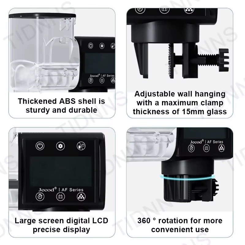Jebao Smart Automatic Fish Feeder – Adjustable Timer & LCD Display for Aquariums, Tanks & Ponds