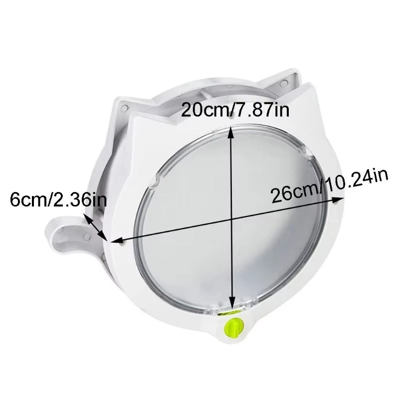 Cat Door with 4 Way Locking Cat Flap for Interior Doors/ Exterior Doors Wall/Hidden Cat Litter Box, Lockable Safe Flap