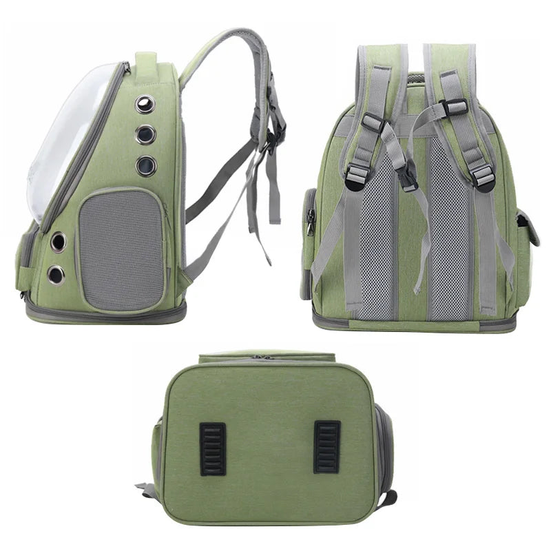 Transparent Cat Carrier Backpack – Breathable Travel Bag for Cats & Small Dogs | Outdoor Pet Carrier with Ventilation