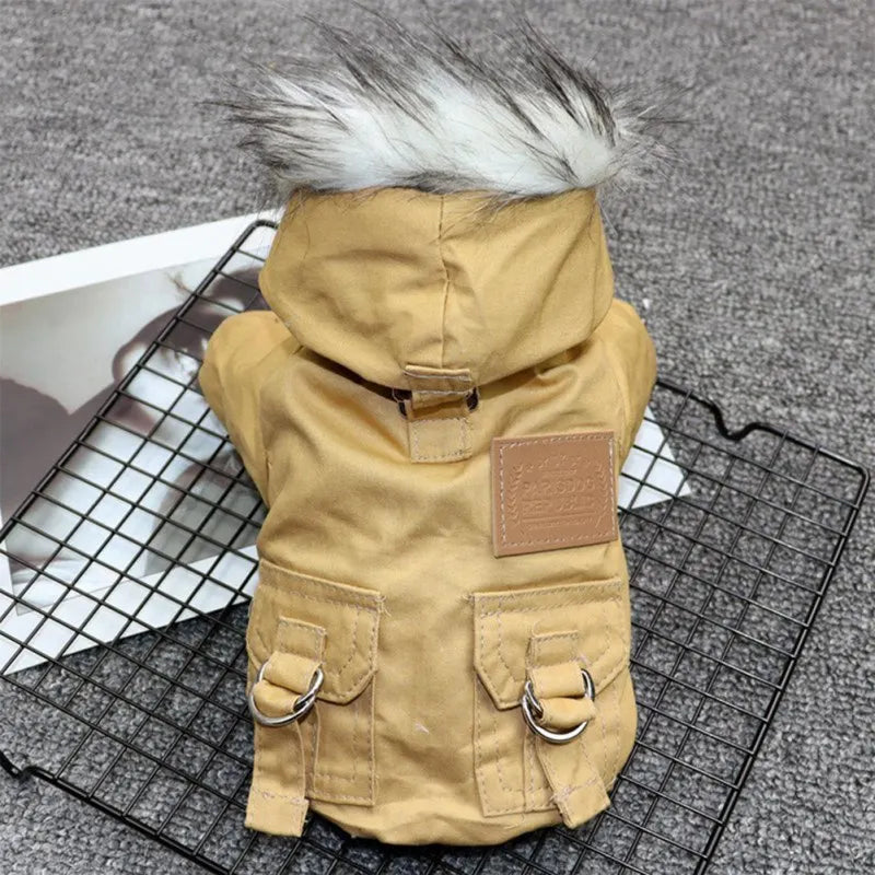 Cozy Winter Dog Jacket – Warm Hooded Coat for Small & Medium Dogs | Pet Winter Clothes & Puppy Hoodie