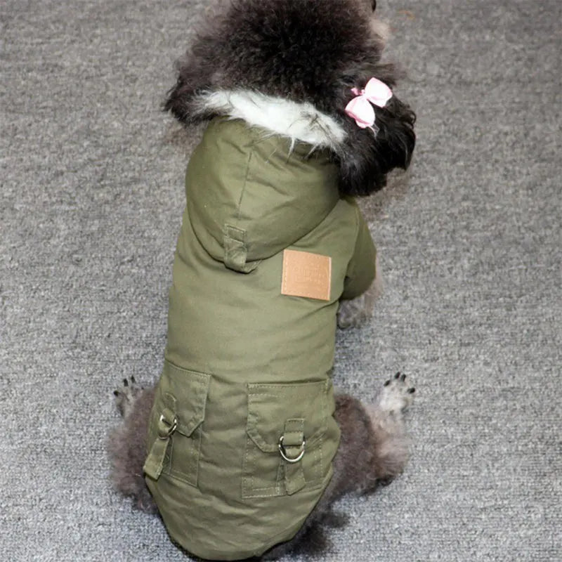 Cozy Winter Dog Jacket – Warm Hooded Coat for Small & Medium Dogs | Pet Winter Clothes & Puppy Hoodie