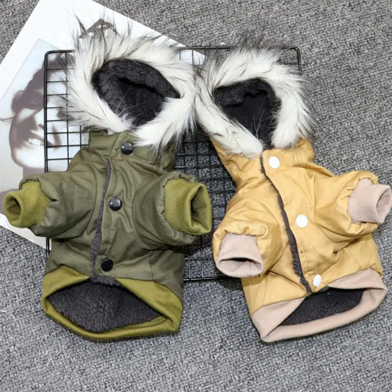 Cozy Winter Dog Jacket – Warm Hooded Coat for Small & Medium Dogs | Pet Winter Clothes & Puppy Hoodie