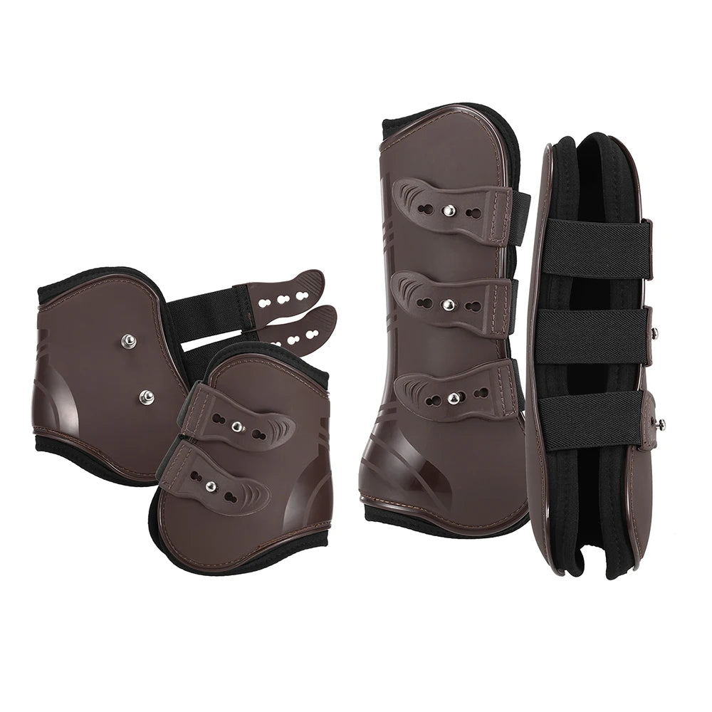 2 PCS Adjustable Horse Leg Boots Equine Front Leg Guard Equestrian Tendon Protection Neoprene Protection Horse Hock Brace