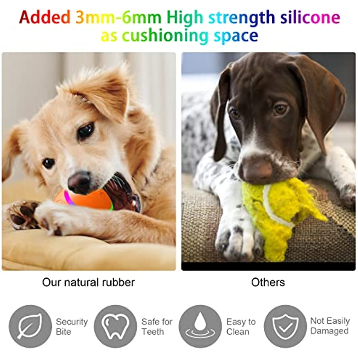 Interactive Dog Toy Ball with Remote Control,Made of Natural Rubber,Wicked Ball,Jumping Activation Automatic Rolling Ball Toys