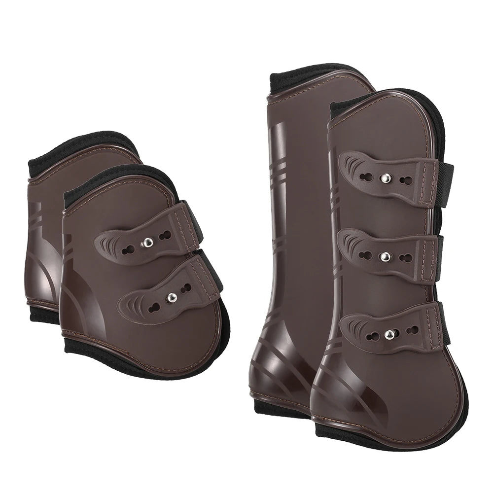 2 PCS Adjustable Horse Leg Boots Equine Front Leg Guard Equestrian Tendon Protection Neoprene Protection Horse Hock Brace