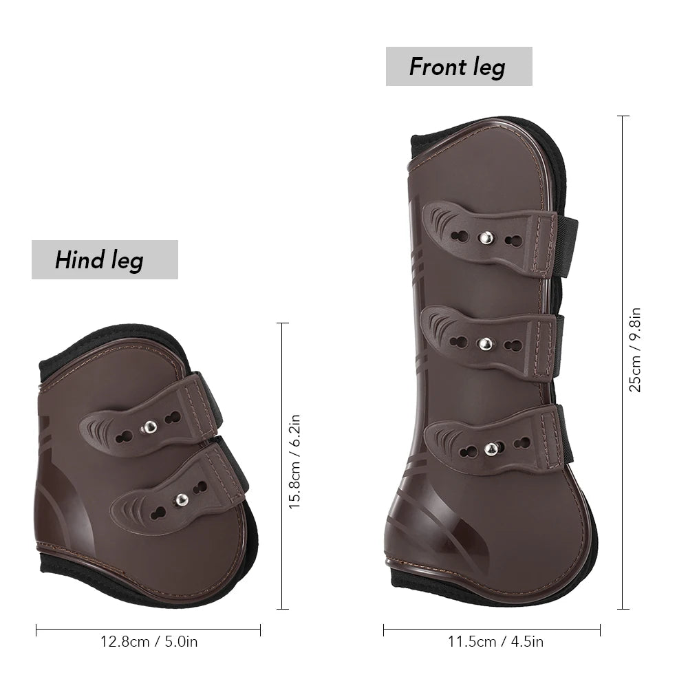 2 PCS Adjustable Horse Leg Boots Equine Front Leg Guard Equestrian Tendon Protection Neoprene Protection Horse Hock Brace