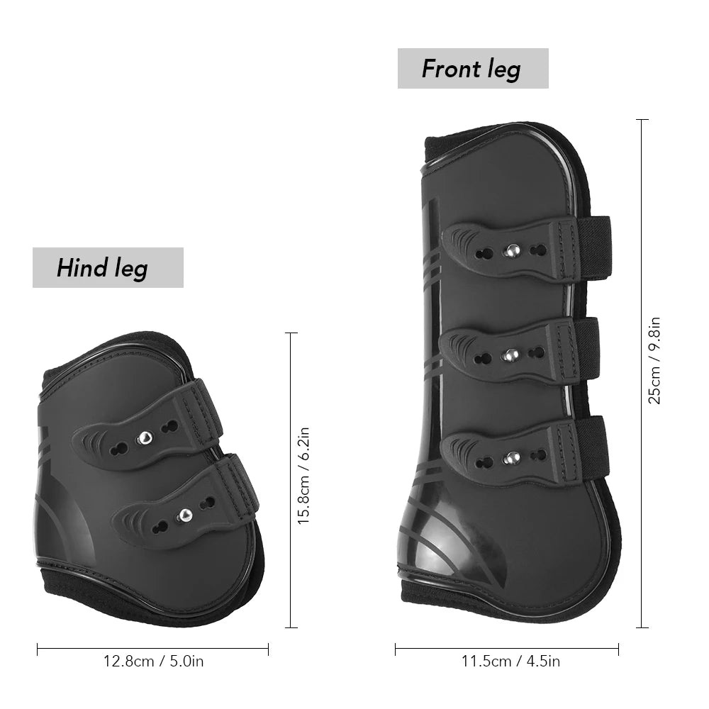 2 PCS Adjustable Horse Leg Boots Equine Front Leg Guard Equestrian Tendon Protection Neoprene Protection Horse Hock Brace