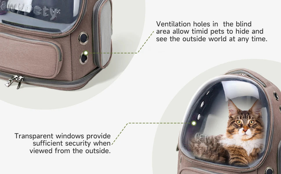 Cat Carrier Backpack Clear Pet Cat Carrier Bag Outdoor Travel Backpack for Cats Puppies Breathable Cat Carry Bag Pet Supplies