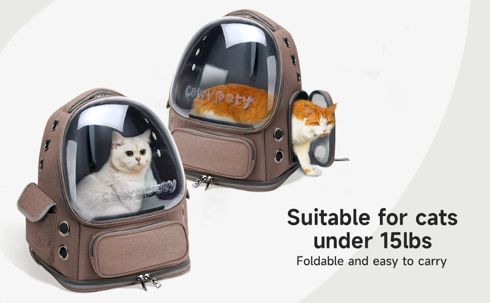 Cat Carrier Backpack Clear Pet Cat Carrier Bag Outdoor Travel Backpack for Cats Puppies Breathable Cat Carry Bag Pet Supplies