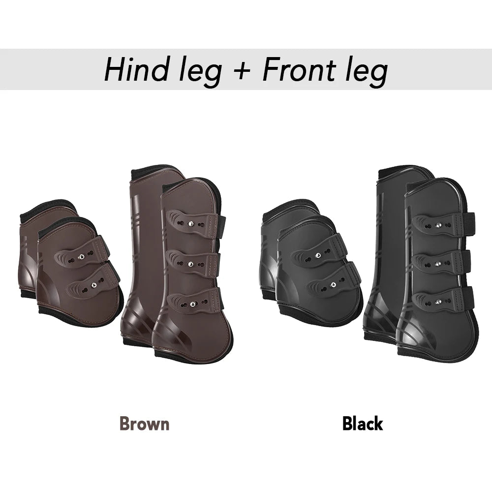 2 PCS Adjustable Horse Leg Boots Equine Front Leg Guard Equestrian Tendon Protection Neoprene Protection Horse Hock Brace
