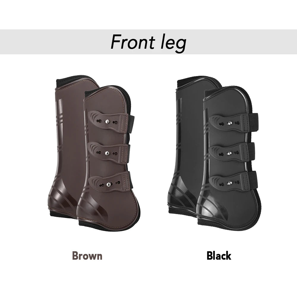 2 PCS Adjustable Horse Leg Boots Equine Front Leg Guard Equestrian Tendon Protection Neoprene Protection Horse Hock Brace