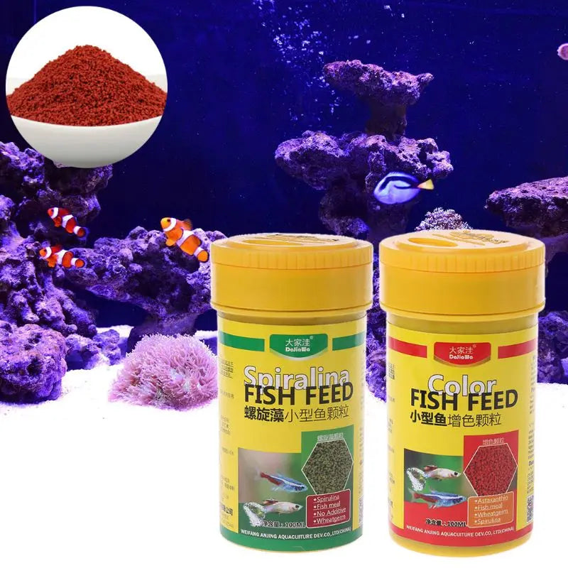 Spirulina Food Tropical Fish Nutrition for Aquarium Fish Tank Color Enhanced Food D0AC