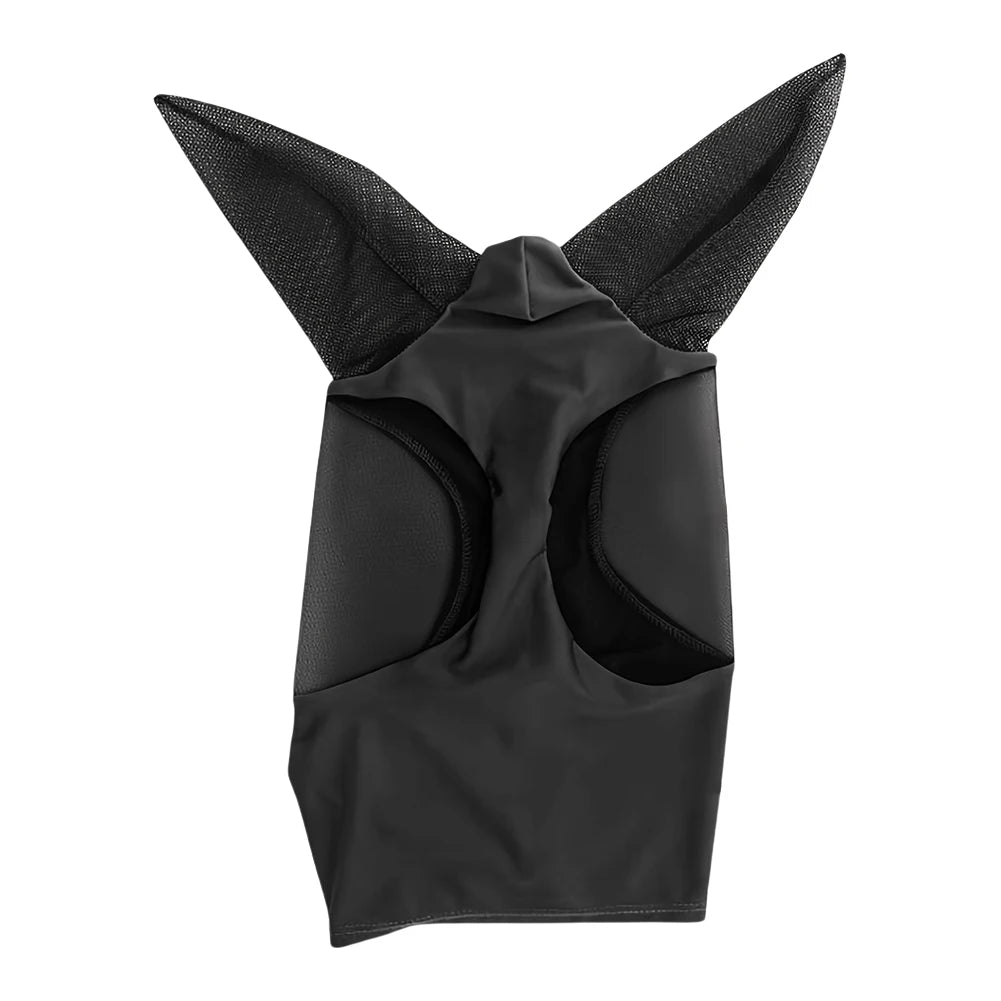 Anti Fly Stretchy Knitted Mesh Mask Breathable Fly Mask Bonnet Net Ear Protection Equine Mask Horse Riding Equestrian Equipment