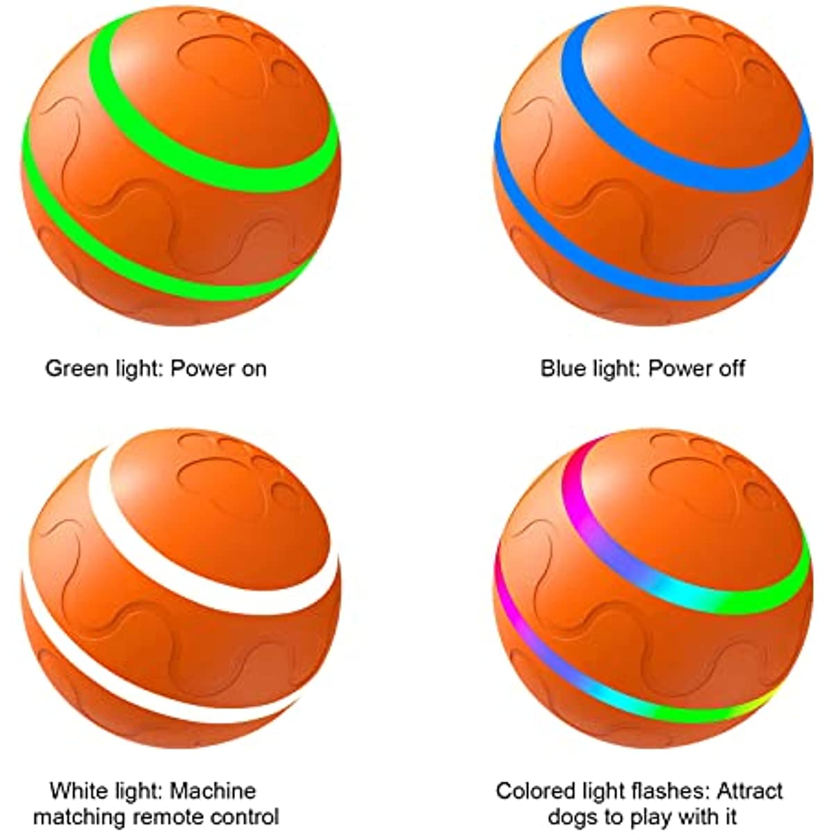 Interactive Dog Toy Ball with Remote Control,Made of Natural Rubber,Wicked Ball,Jumping Activation Automatic Rolling Ball Toys