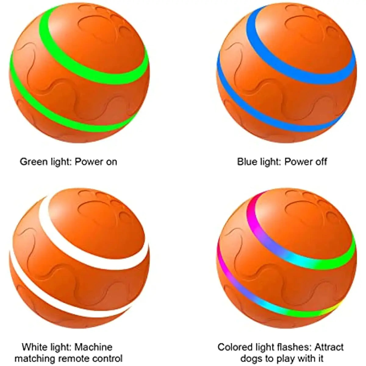 Interactive Dog Toy Ball with Remote Control,Made of Natural Rubber,Wicked Ball,Jumping Activation Automatic Rolling Ball Toys