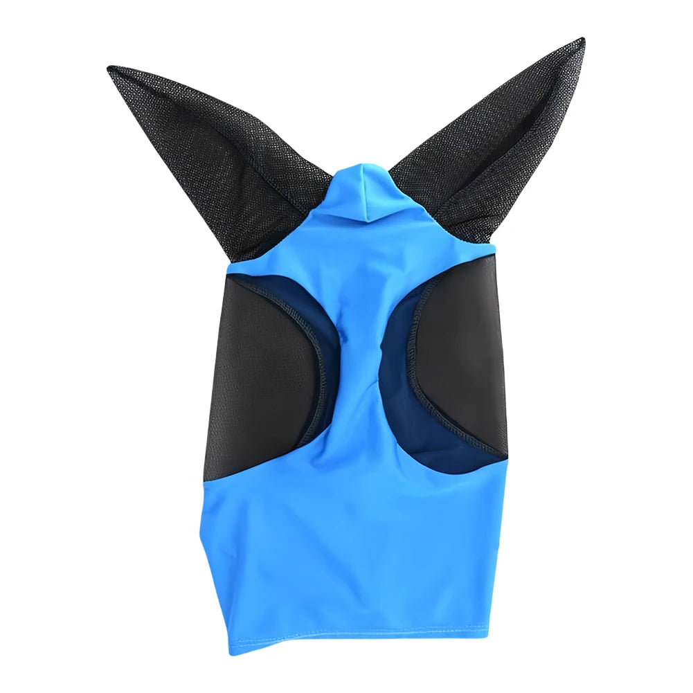 Anti Fly Stretchy Knitted Mesh Mask Breathable Fly Mask Bonnet Net Ear Protection Equine Mask Horse Riding Equestrian Equipment
