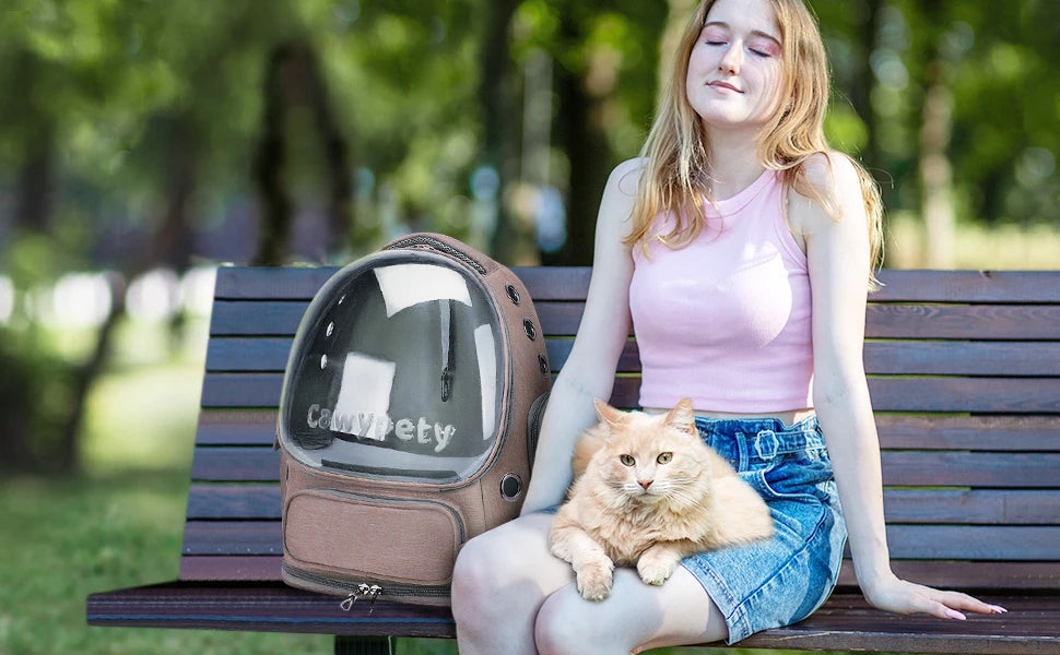 Cat Carrier Backpack Clear Pet Cat Carrier Bag Outdoor Travel Backpack for Cats Puppies Breathable Cat Carry Bag Pet Supplies
