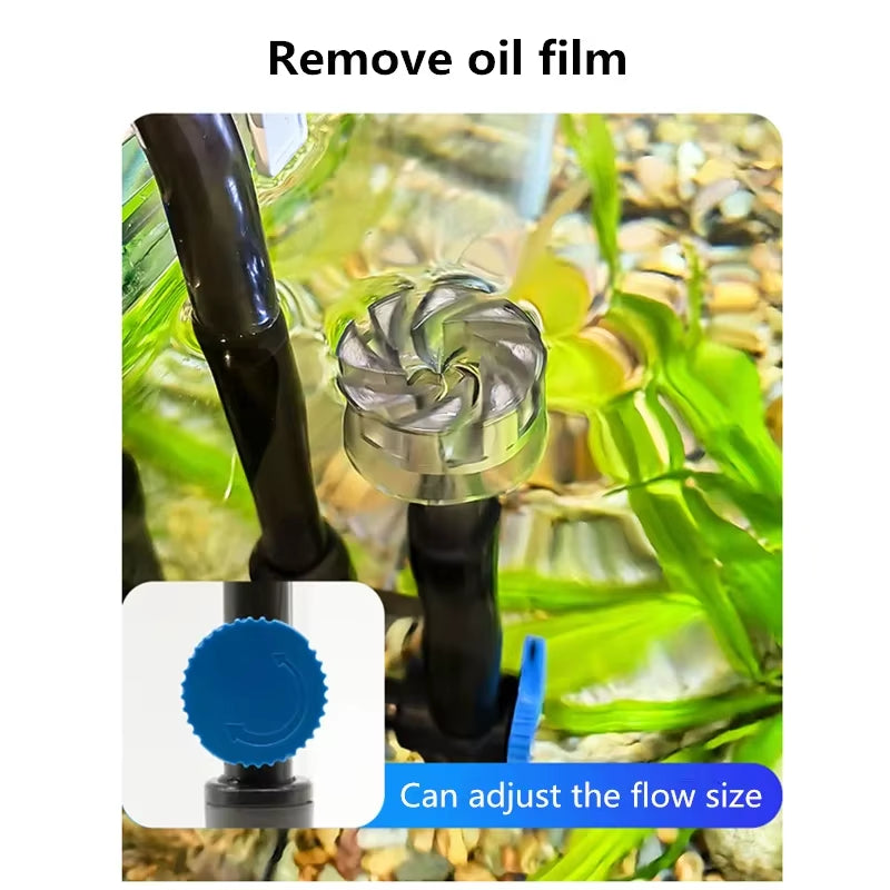 SUNSUN YBF-500 Wall-Mounted Aquarium Filter – 3-in-1 Water Purification, Oxygen Pump & Waste Removal System for Freshwater Fish Tanks