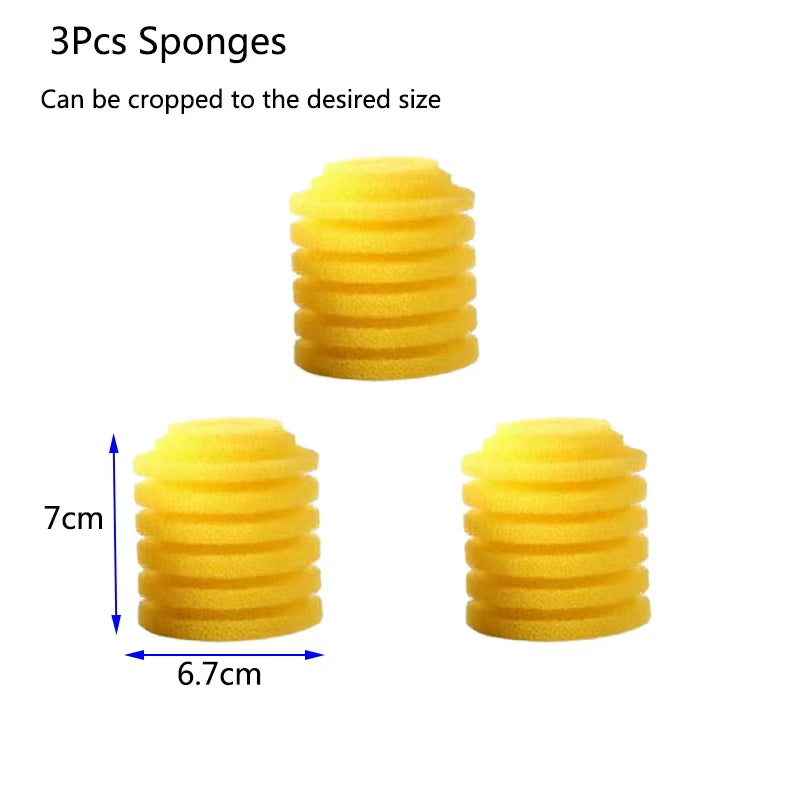 Aquarium Waste Collector & Filter – Fish Poop Suction Cleaner with Biochemical Sponges, Media Balls & Oxygen Booster for Crystal Clear Tanks