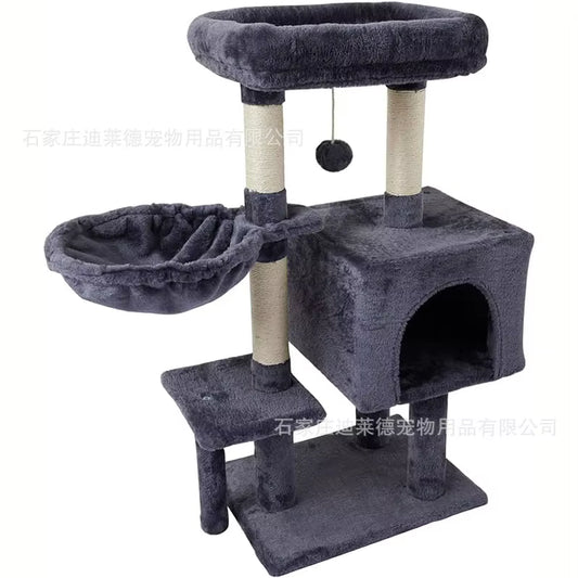 Large Cat Tree for Indoor -Tall Tower for Cats -Multi-Level Plush with Scratching Post