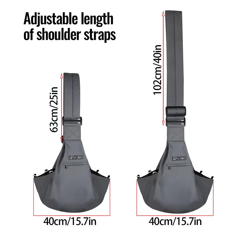 Pet Dog Sling Carrier Bag Outdoor Portable Shoulder Messenger Bag Cat Walking Bag for Puppy Kitten Nylon Pets Handbag