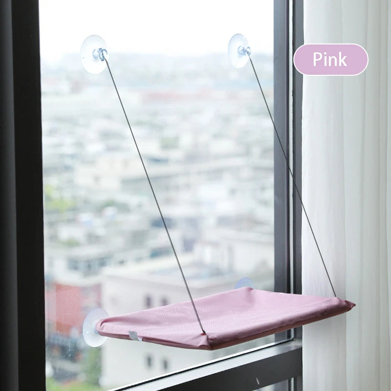 20KG Window Mounted Cat Hammock – Hanging Cat Bed & Climbing Seat for Sunbathing | Space-Saving Perch for Kittens & Small Pets