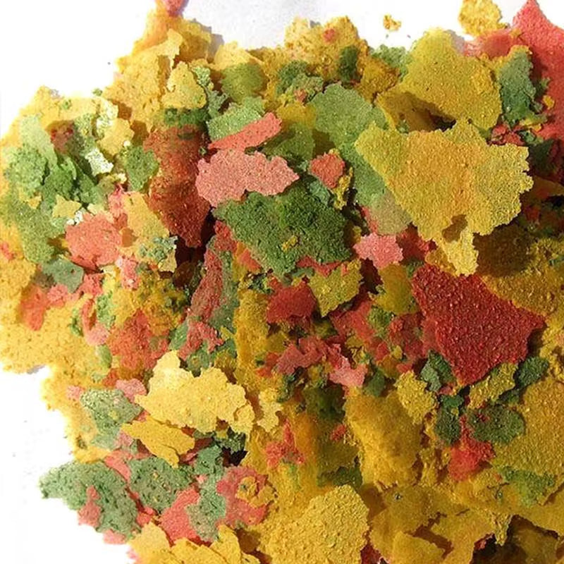 100g Colorful Tropical Fish Food – Nutritious 3-Color Flake Feed for Goldfish & Small Aquarium Fish