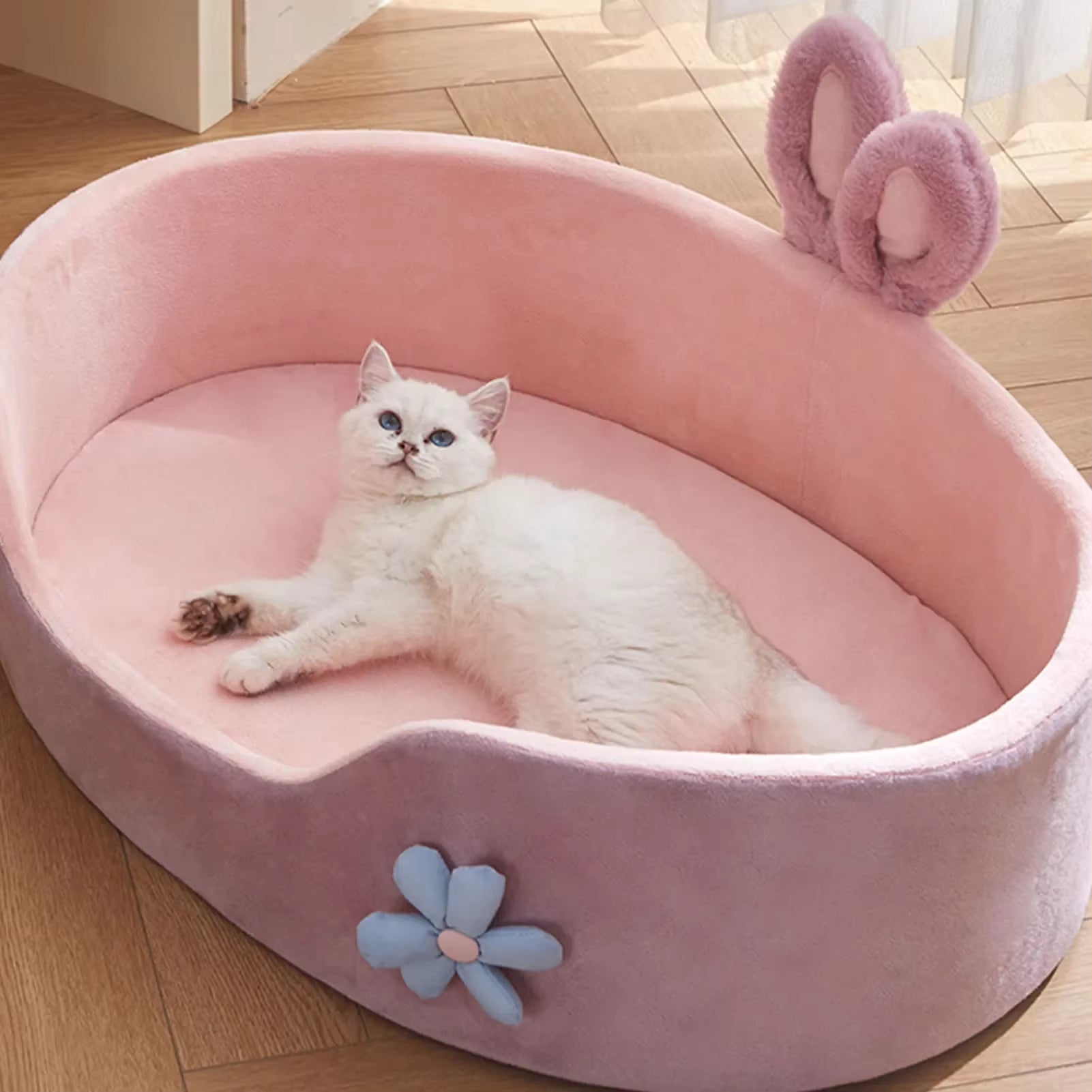 Ultra-Soft Washable Pet Bed – Cozy All-Season Sleeping Mat for Cats & Small Dogs | Detachable & Easy to Clean