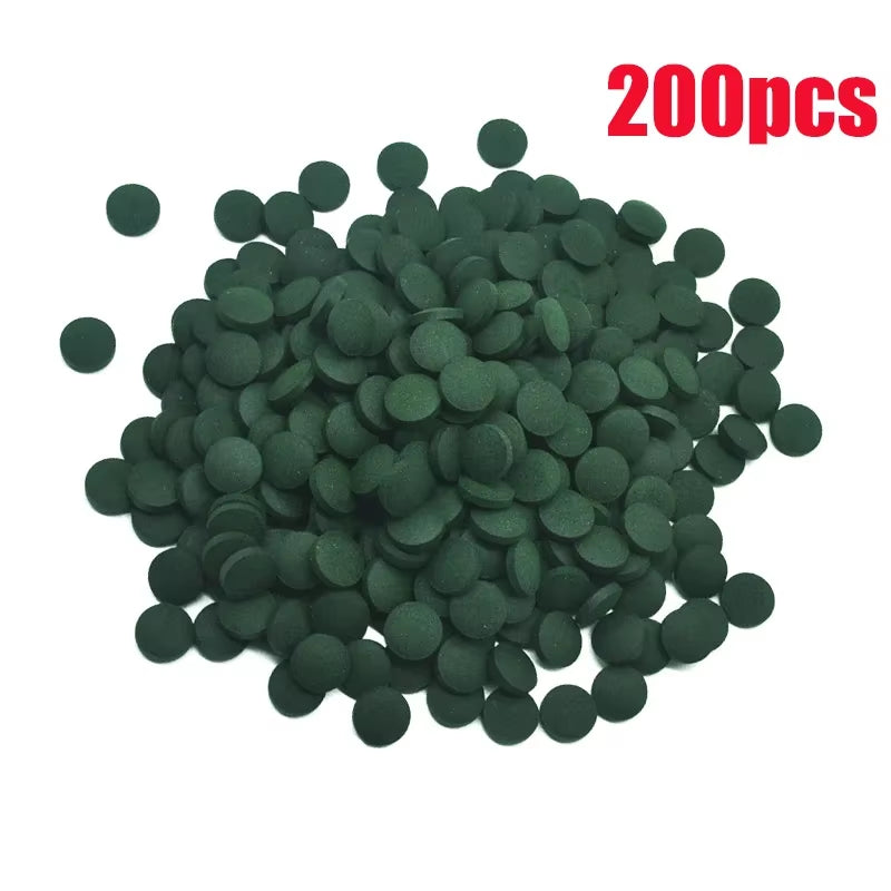 100pcs High-Purity Spirulina Tablets – Nutrient-Rich Seaweed Food for Fish, Crystal Red Shrimp & Aquarium Pets