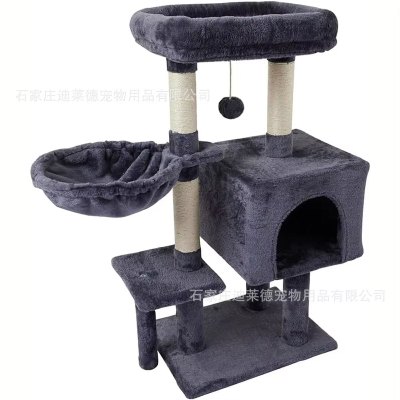Large Cat Tree for Indoor -Tall Tower for Cats -Multi-Level Plush with Scratching Post 